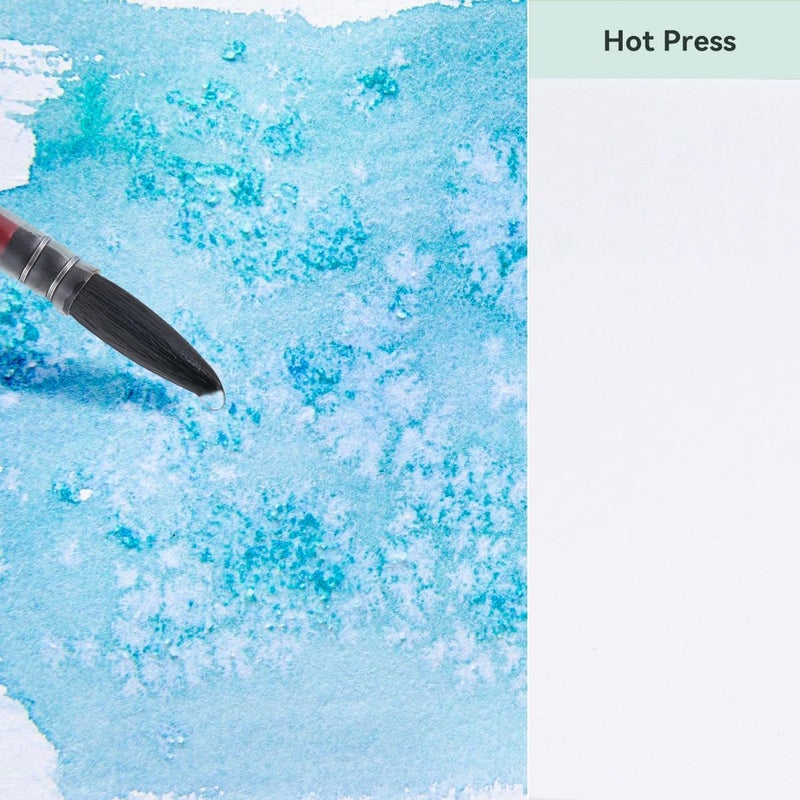 Lightwish Watercolor Sketchbook,100% Cotton Acid Free Watercolor Journal,300gsm/140lb Hot Press Watercolor Paper for Artists,Adults,Students,20 Sheets,9.25 * 6.3 Inches - Image 4